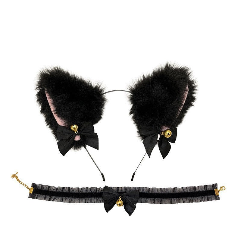 Image of women cat ears headbands bell collars flirting sex utensils teasing lingerie accessories uniform headdress sex